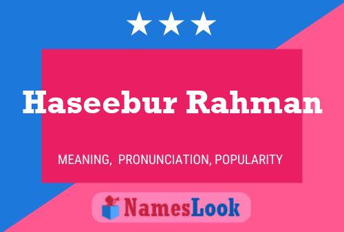 Poster del nome Haseebur Rahman