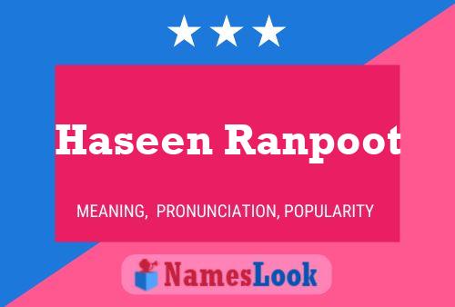 Poster del nome Haseen Ranpoot