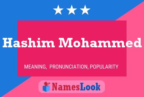 Poster del nome Hashim Mohammed