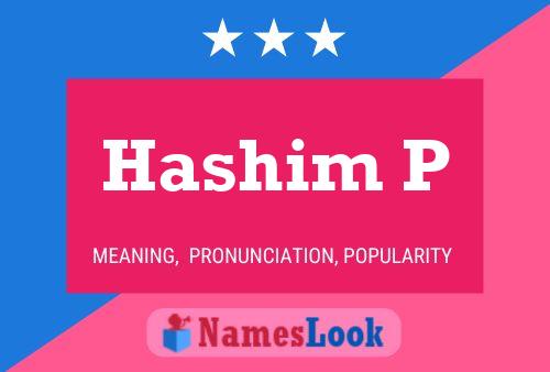 Poster del nome Hashim P