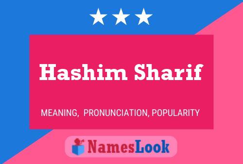 Poster del nome Hashim Sharif