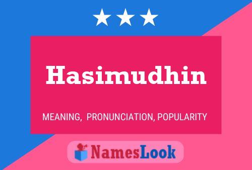 Poster del nome Hasimudhin