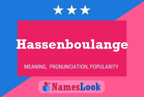 Poster del nome Hassenboulange