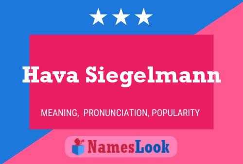 Poster del nome Hava Siegelmann