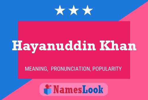 Poster del nome Hayanuddin Khan