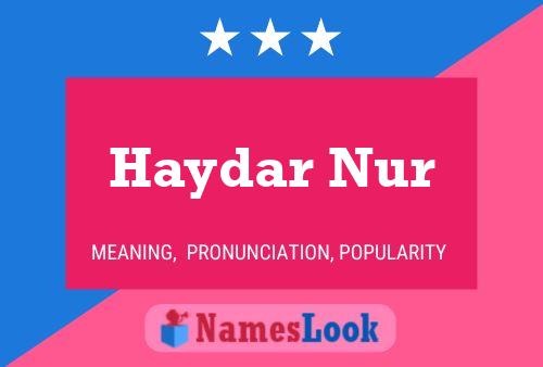 Poster del nome Haydar Nur