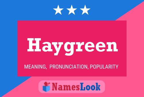 Poster del nome Haygreen