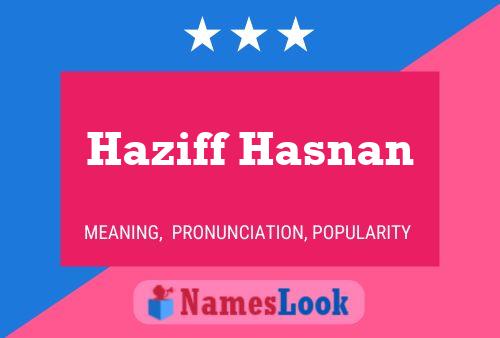 Poster del nome Haziff Hasnan