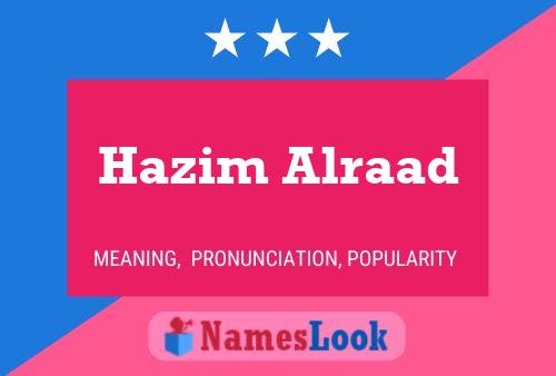 Poster del nome Hazim Alraad