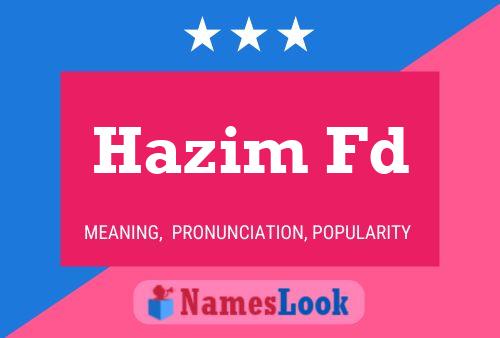 Poster del nome Hazim Fd