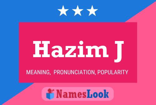 Poster del nome Hazim J