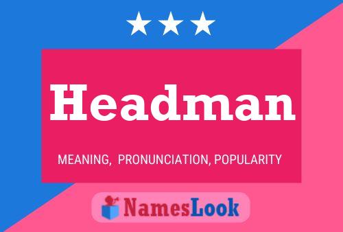 Poster del nome Headman