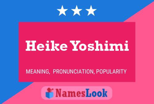 Poster del nome Heike Yoshimi