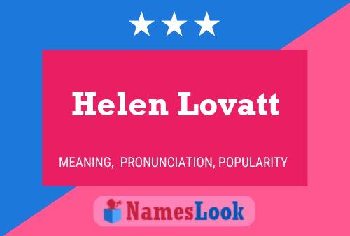 Poster del nome Helen Lovatt