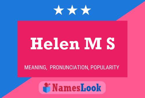 Poster del nome Helen M S