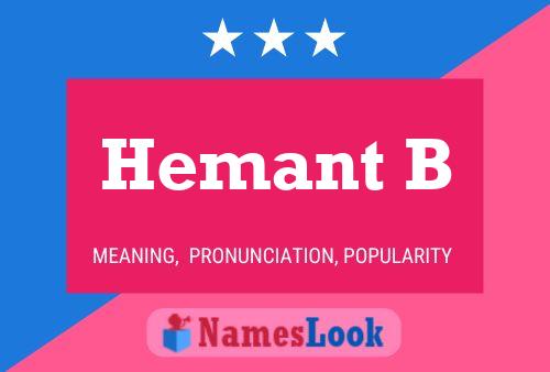 Poster del nome Hemant B