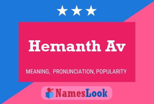 Poster del nome Hemanth Av