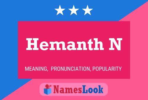 Poster del nome Hemanth N