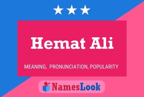 Poster del nome Hemat Ali