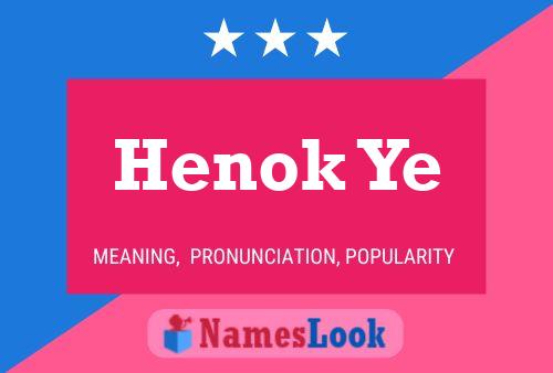 Poster del nome Henok Ye