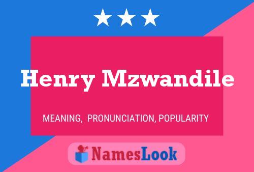 Poster del nome Henry Mzwandile