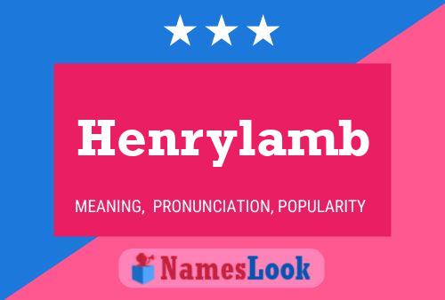 Poster del nome Henrylamb