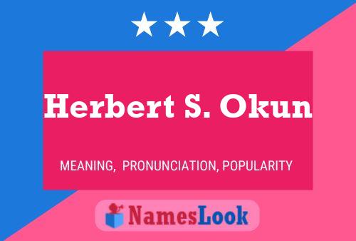 Poster del nome Herbert S. Okun