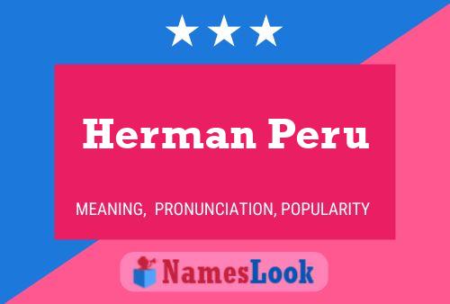 Poster del nome Herman Peru