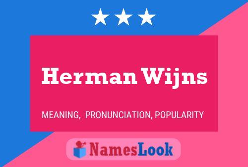 Poster del nome Herman Wijns