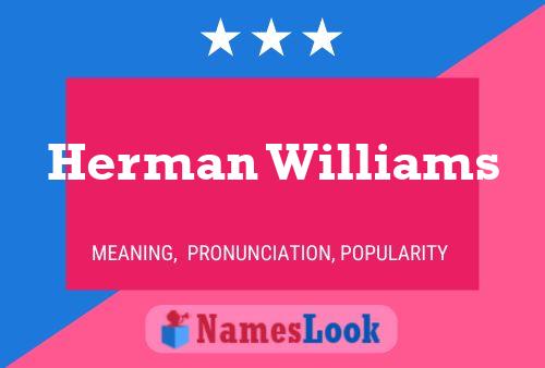 Poster del nome Herman Williams