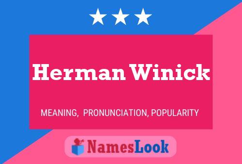 Poster del nome Herman Winick