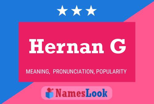 Poster del nome Hernan G