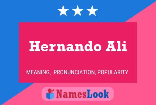 Poster del nome Hernando Ali