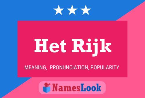 Poster del nome Het Rijk