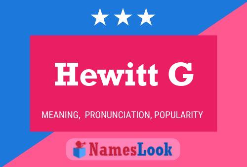 Poster del nome Hewitt G