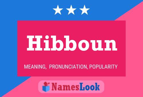 Poster del nome Hibboun