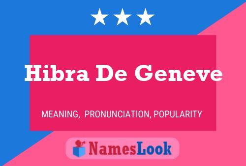 Poster del nome Hibra De Geneve