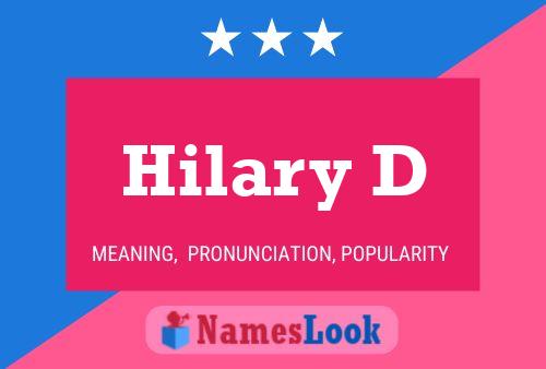 Poster del nome Hilary D