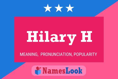 Poster del nome Hilary H