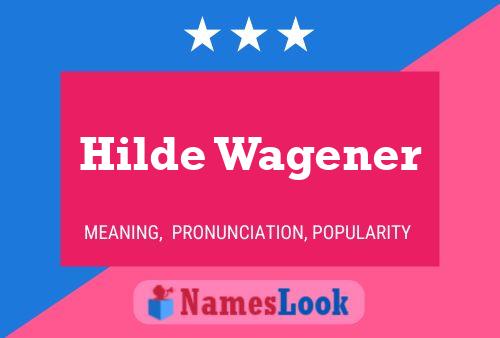 Poster del nome Hilde Wagener