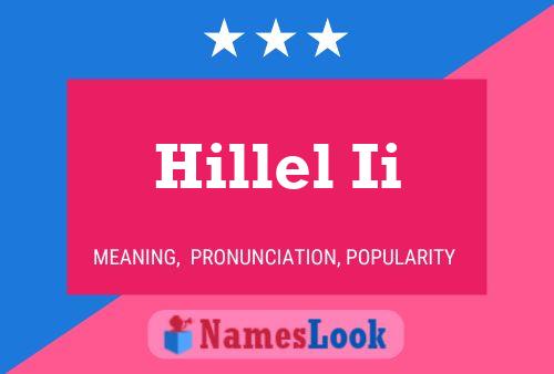 Poster del nome Hillel Ii