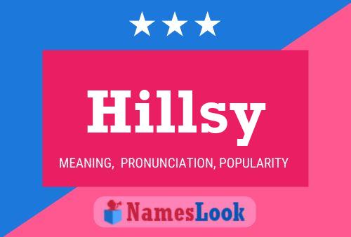 Poster del nome Hillsy