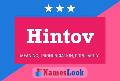 Poster del nome Hintov