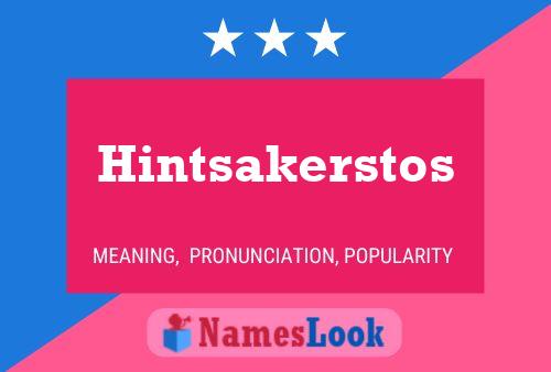 Poster del nome Hintsakerstos