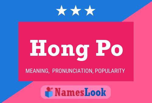 Poster del nome Hong Po