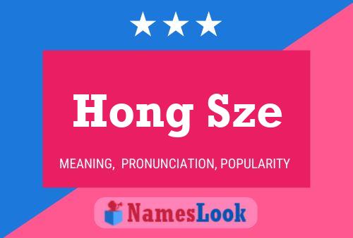 Poster del nome Hong Sze