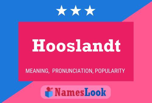 Poster del nome Hooslandt