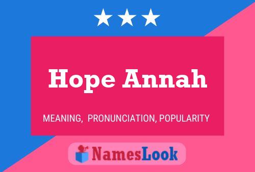 Poster del nome Hope Annah