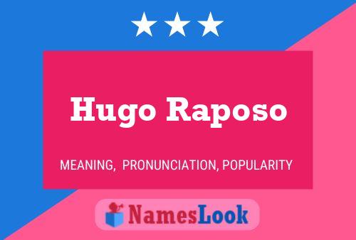 Poster del nome Hugo Raposo