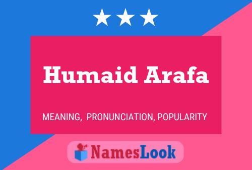 Poster del nome Humaid Arafa